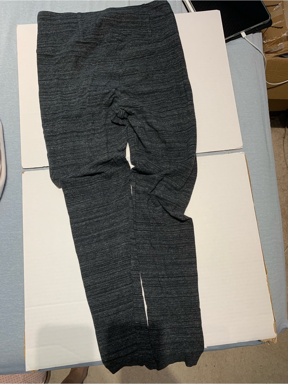 Sunday Best Dark Gray Ribbed Leggings